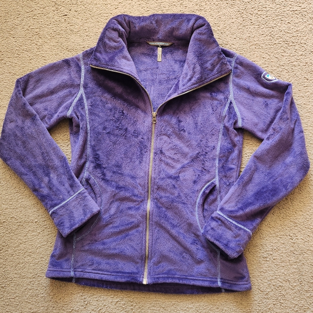 KUHL Women's Jacket Small Purple Fleece Soft Full Zip Outdoors Hiking